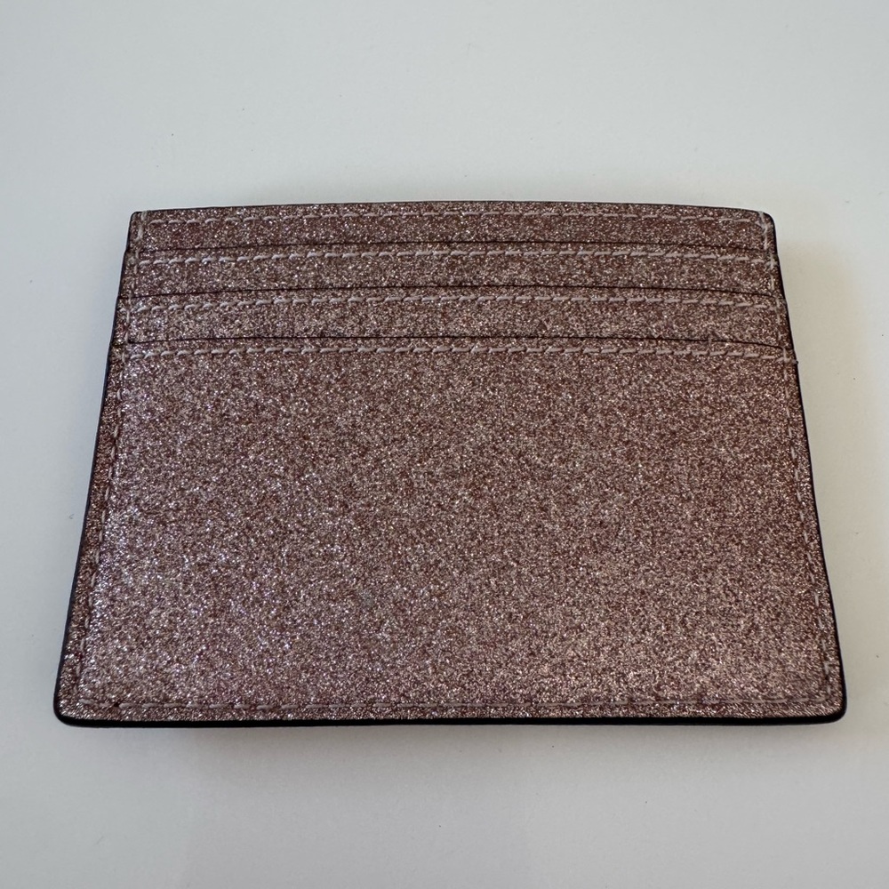 Glittery Rose Gold Card Holder